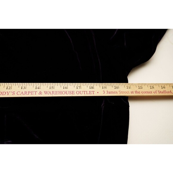 VTG Jacqueline Ferrar purple velvet dress velour long sleeve maxi goth witchy 18 - Picture 4 of 5